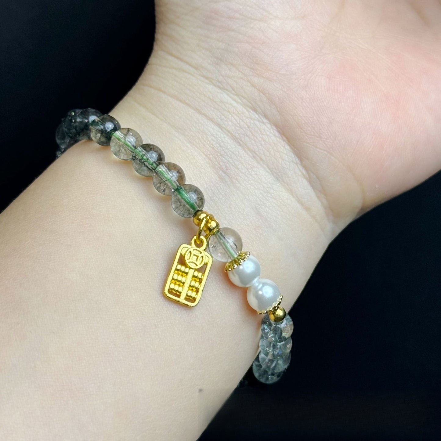 Natural Green Ghost Crystal Bracelet Crystal Bracelet