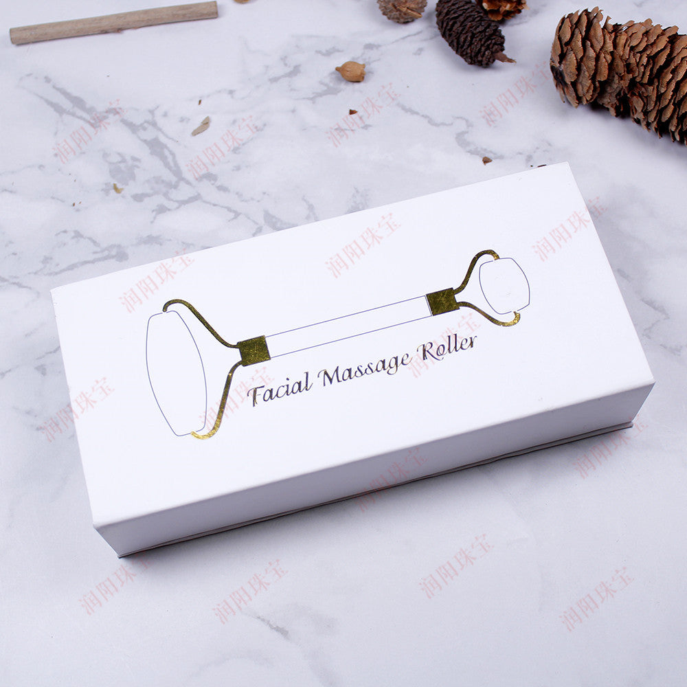 Natural crystal scooter massager facial jade push