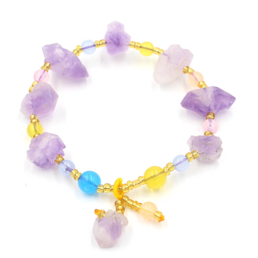 Original Stone Crystal Teeth Amethyst Bracelet Bracelet