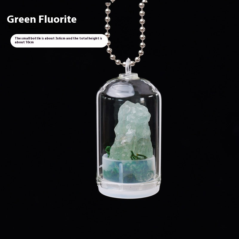 Natural crystal raw stone mineral standard bottle ornament, crystal mineral specimen wish bottle