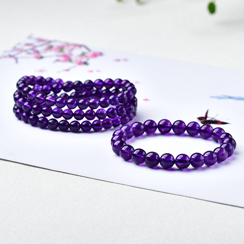 Natural Uruguayan Amethyst Bracelet Amethyst Multi Loop Bracelet
