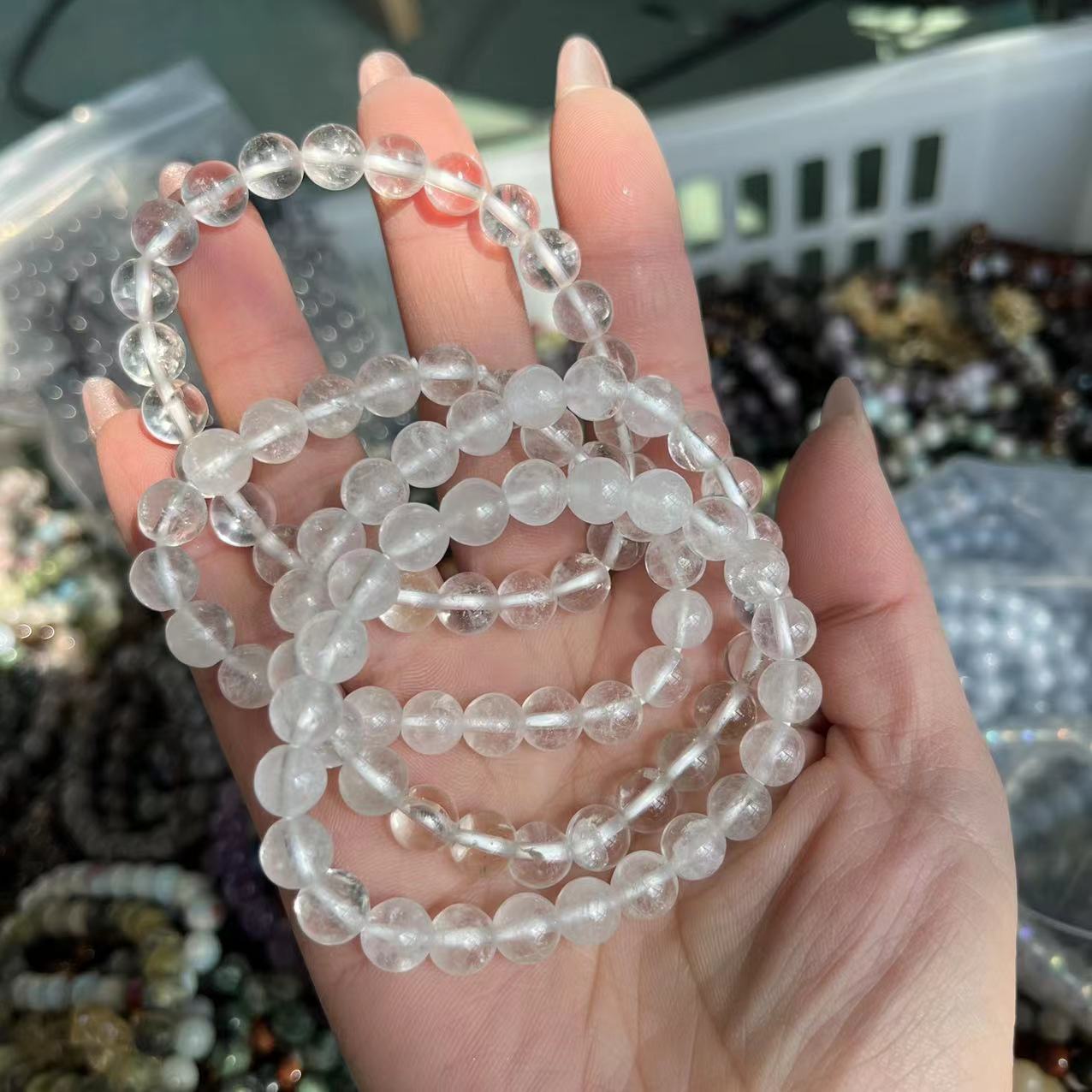 Natural crystal bracelet mixed material bracelet