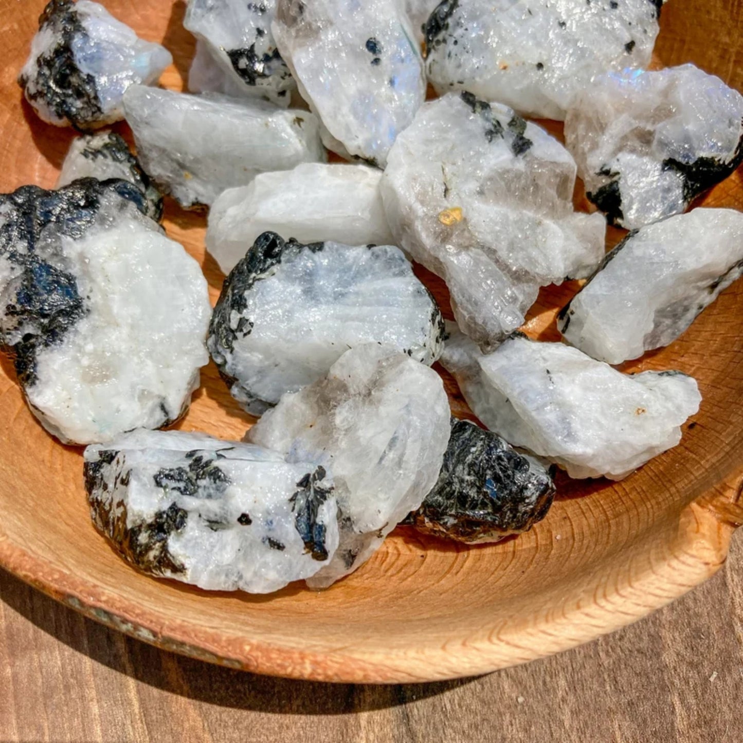 Natural raw stone, moonstone, rainbow moonstone, crystal