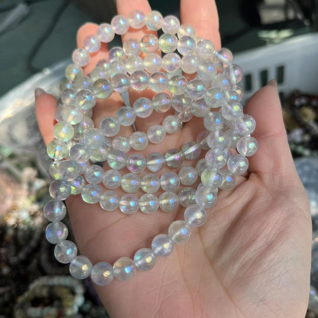 Natural crystal bracelet mixed material bracelet