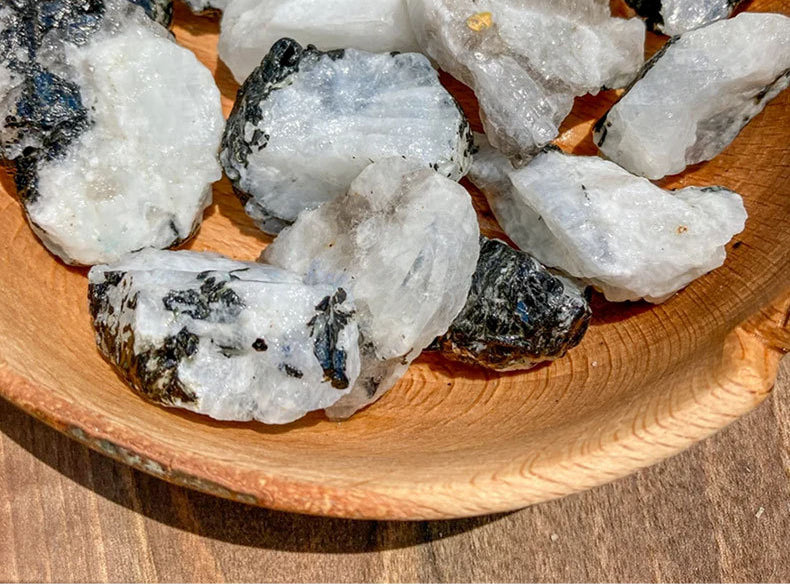Natural raw stone, moonstone, rainbow moonstone, crystal