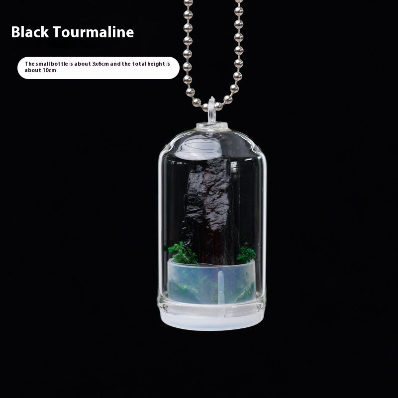 Natural crystal raw stone mineral standard bottle ornament, crystal mineral specimen wish bottle