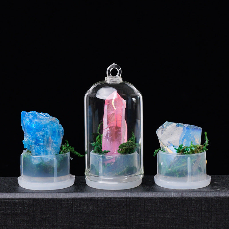Natural crystal raw stone mineral standard bottle ornament, crystal mineral specimen wish bottle