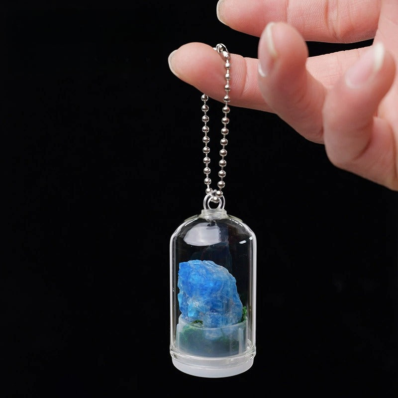Natural crystal raw stone mineral standard bottle ornament, crystal mineral specimen wish bottle