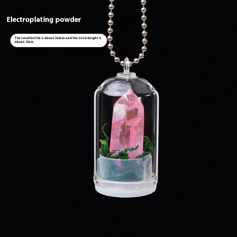 Natural crystal raw stone mineral standard bottle ornament, crystal mineral specimen wish bottle