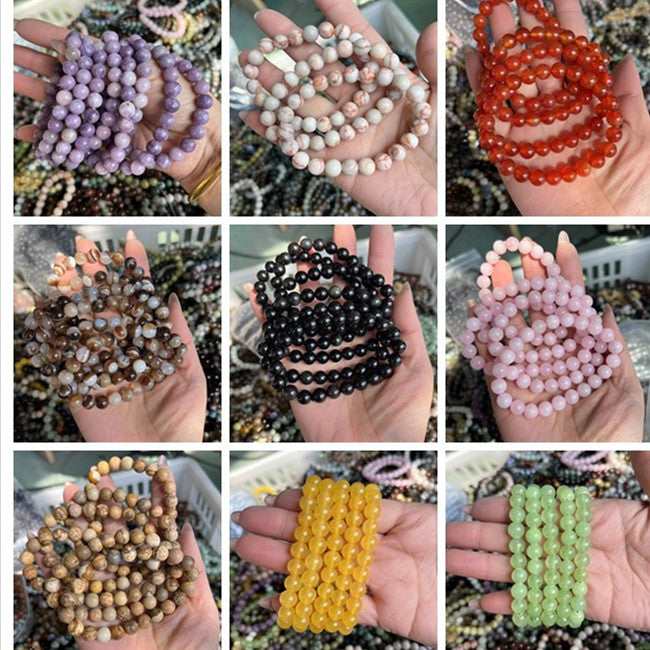 Natural crystal bracelet mixed material bracelet