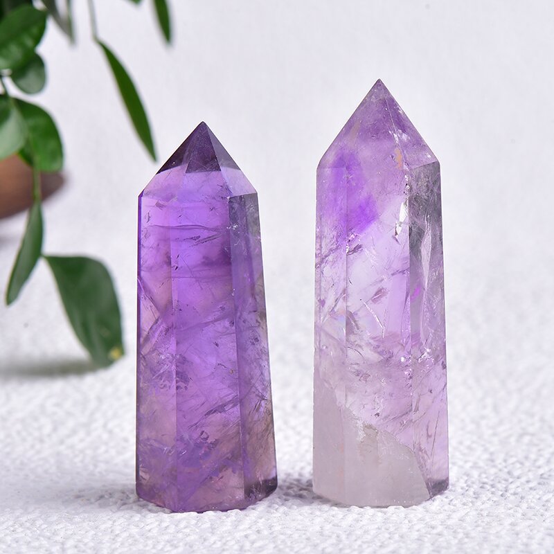 Natural Brazilian Amethyst Single Pointed Prism Amethyst