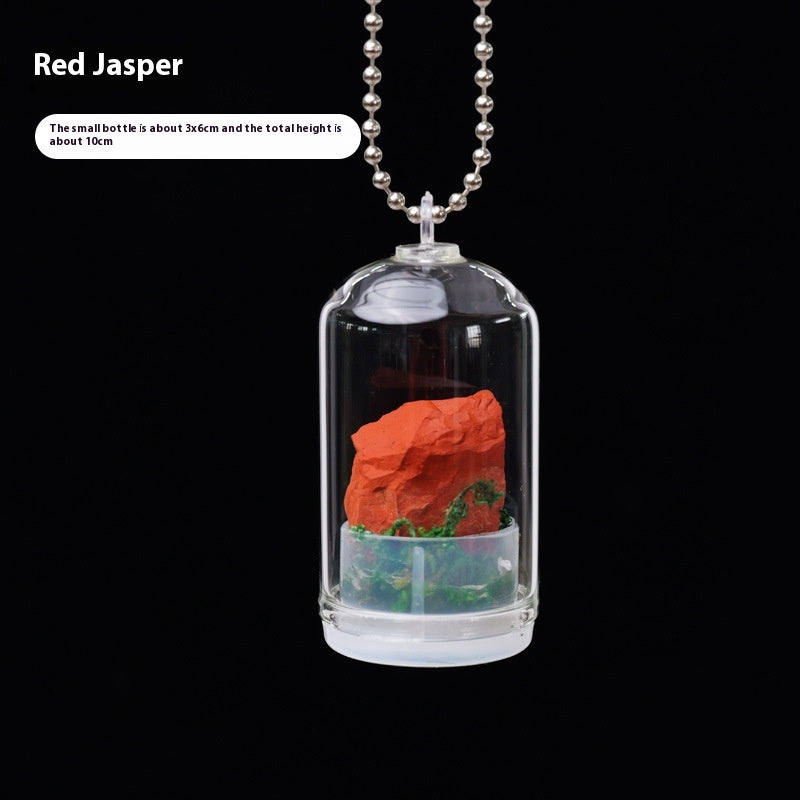 Natural crystal raw stone mineral standard bottle ornament, crystal mineral specimen wish bottle