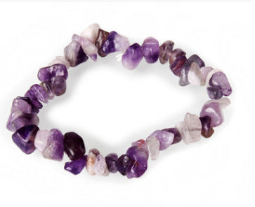 Crystal bracelet, colorful crushed stone elastic bracelet