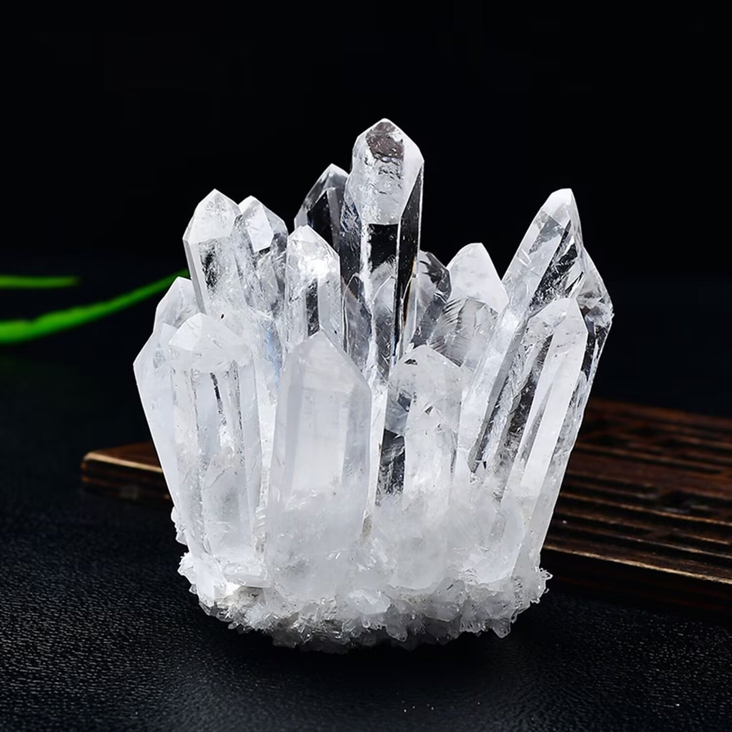 Natural purple yellow green white crystal ornament demagnetized ornamental ore