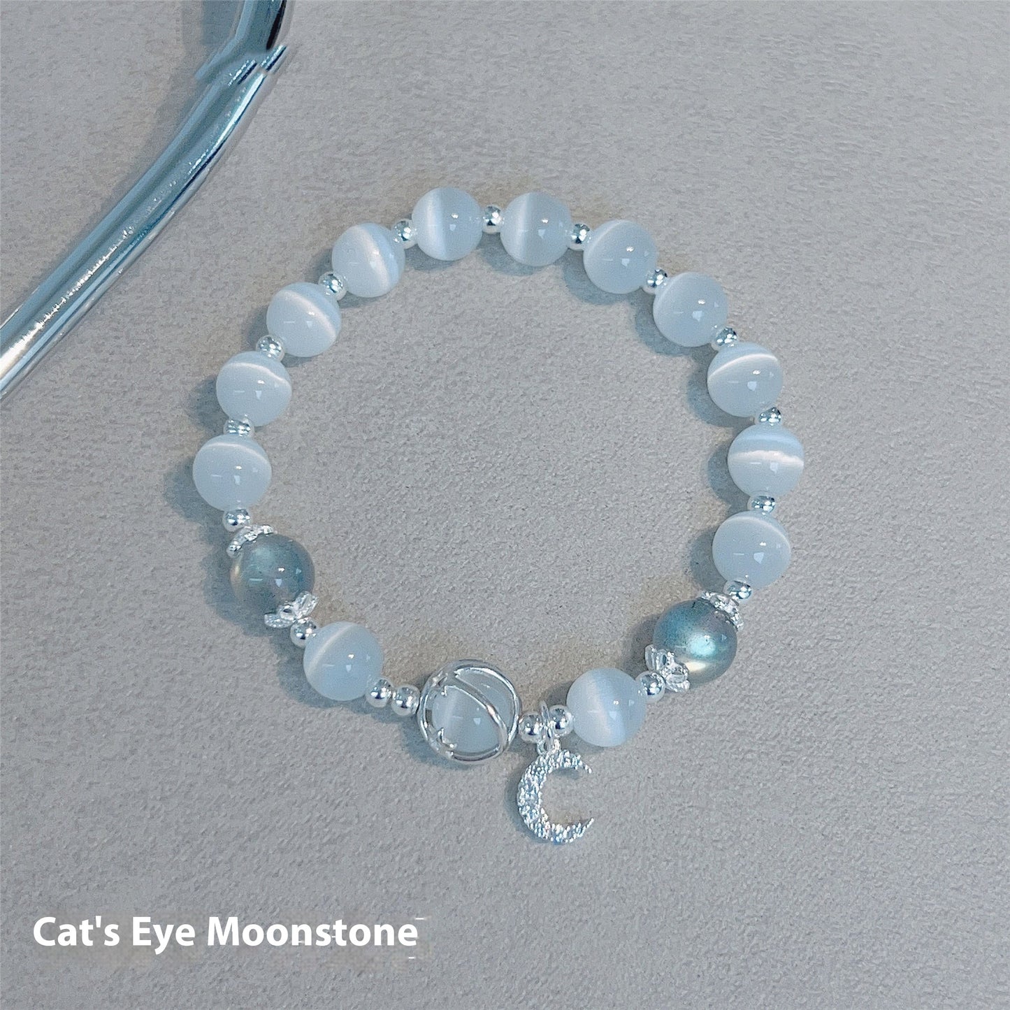 Cat Eye Bracelet Sea Blue Treasure Grey Moonlight Crystal Bracelet