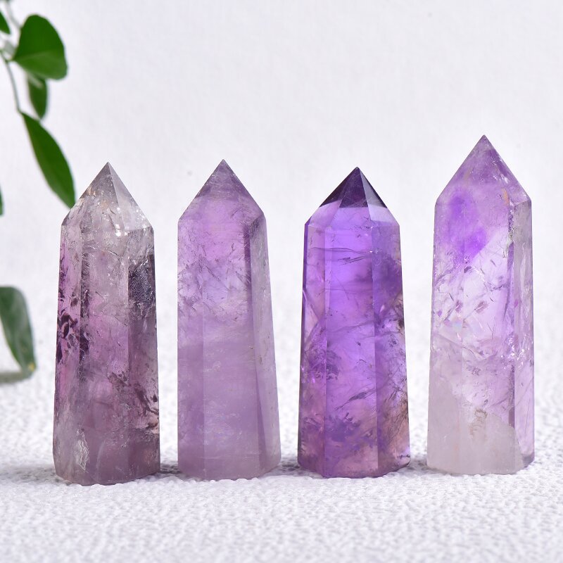 Natural Brazilian Amethyst Single Pointed Prism Amethyst