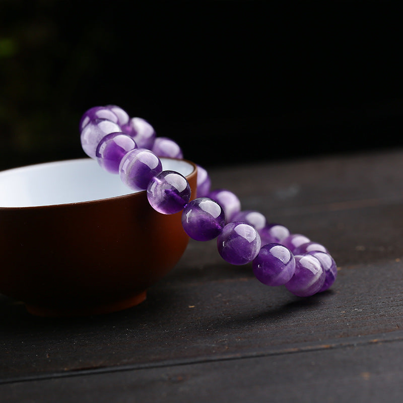 Natural Amethyst Bracelet Uruguayan Amethyst Couple Crystal Bracelet