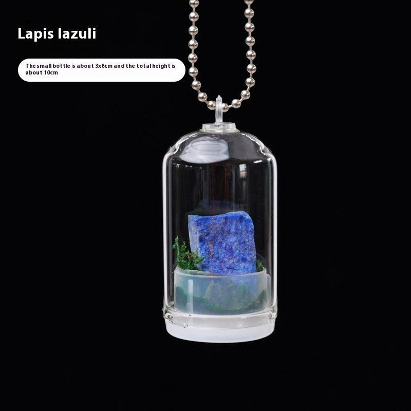 Natural crystal raw stone mineral standard bottle ornament, crystal mineral specimen wish bottle