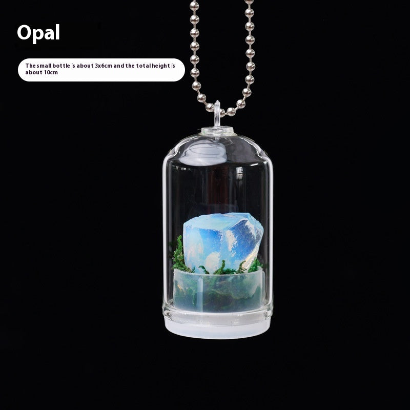 Natural crystal raw stone mineral standard bottle ornament, crystal mineral specimen wish bottle