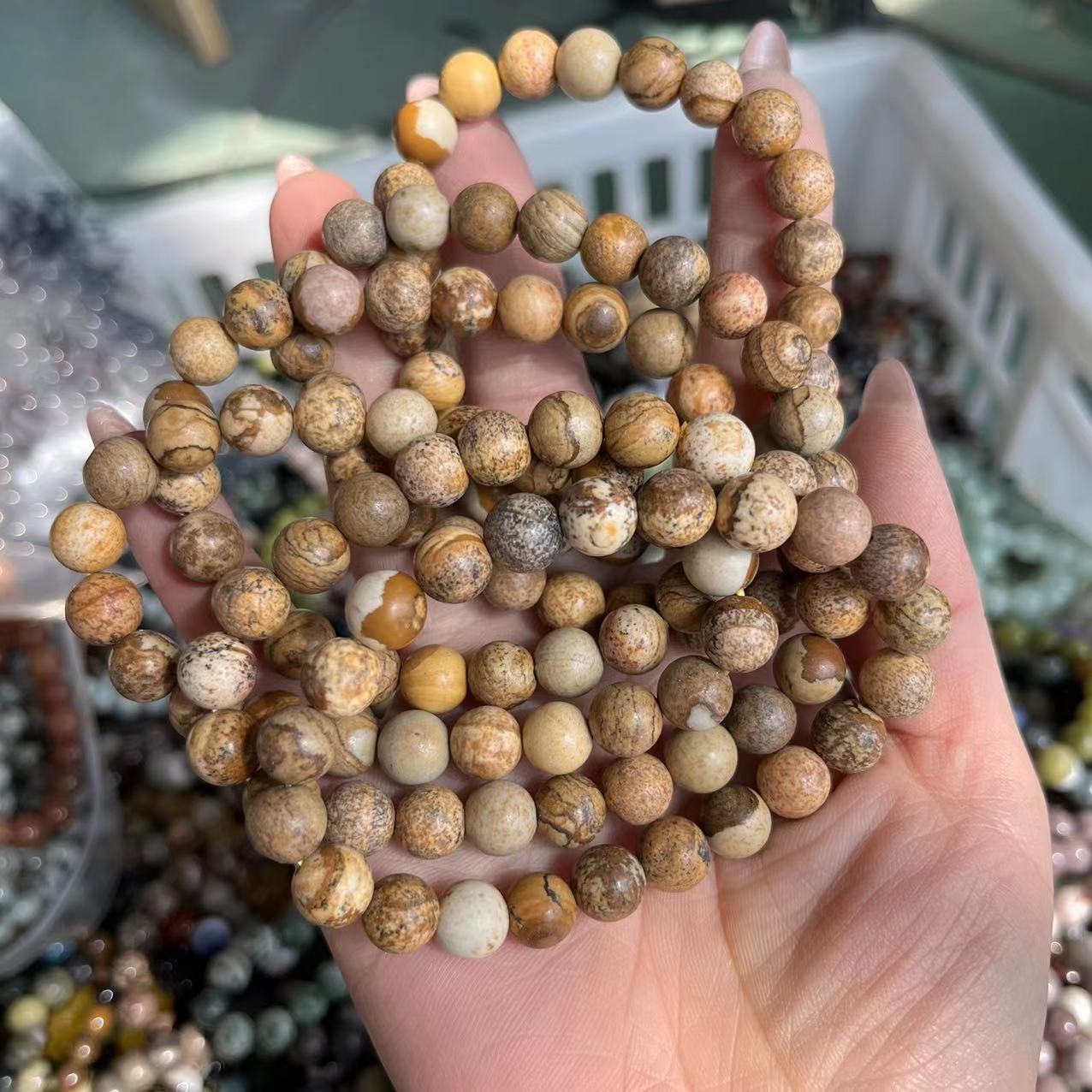 Natural crystal bracelet mixed material bracelet