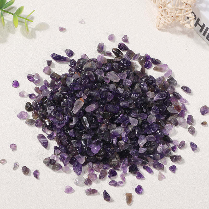 Natural amethyst crushed stone demagnetization creative ornament