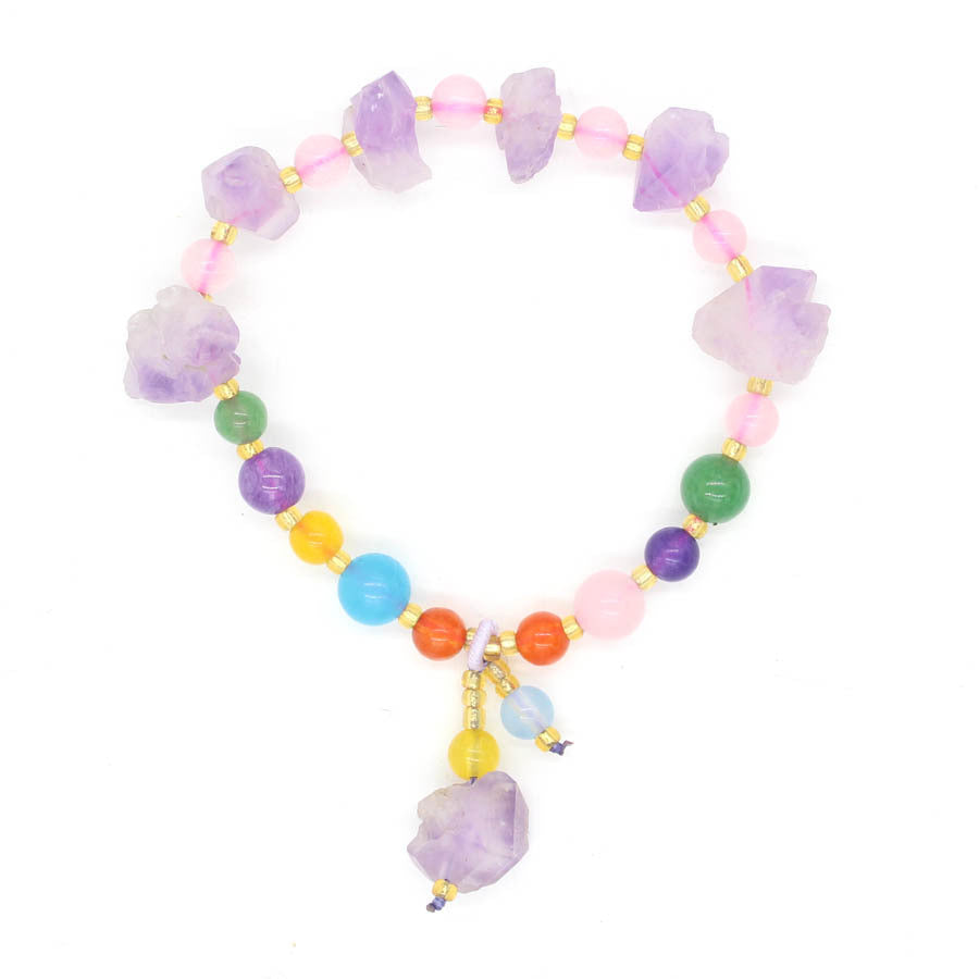 Original Stone Crystal Teeth Amethyst Bracelet Bracelet