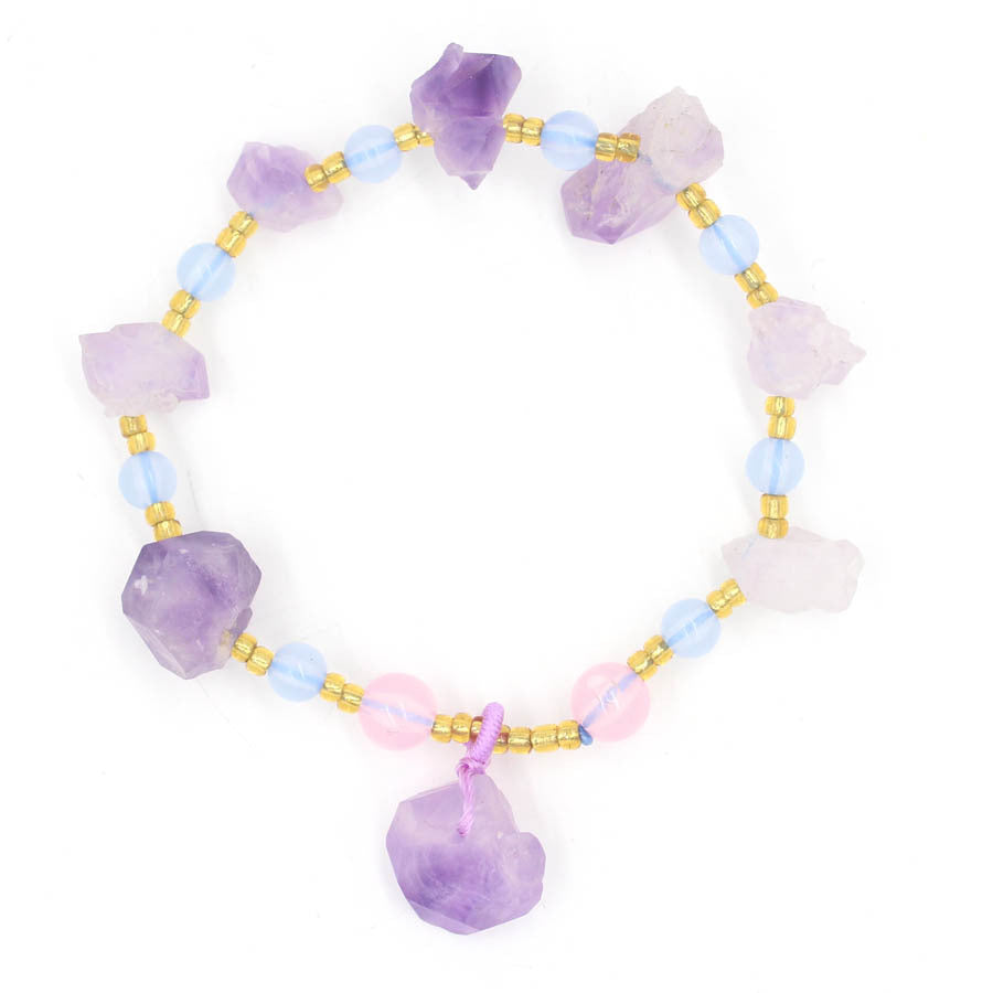 Original Stone Crystal Teeth Amethyst Bracelet Bracelet