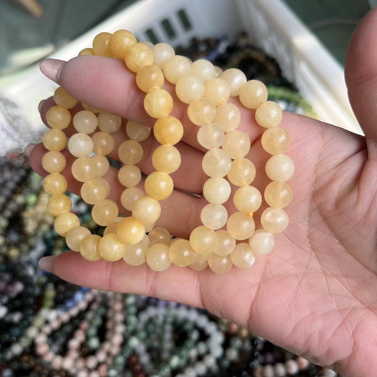 Natural crystal bracelet mixed material bracelet