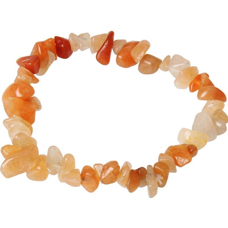 Crystal bracelet, colorful crushed stone elastic bracelet