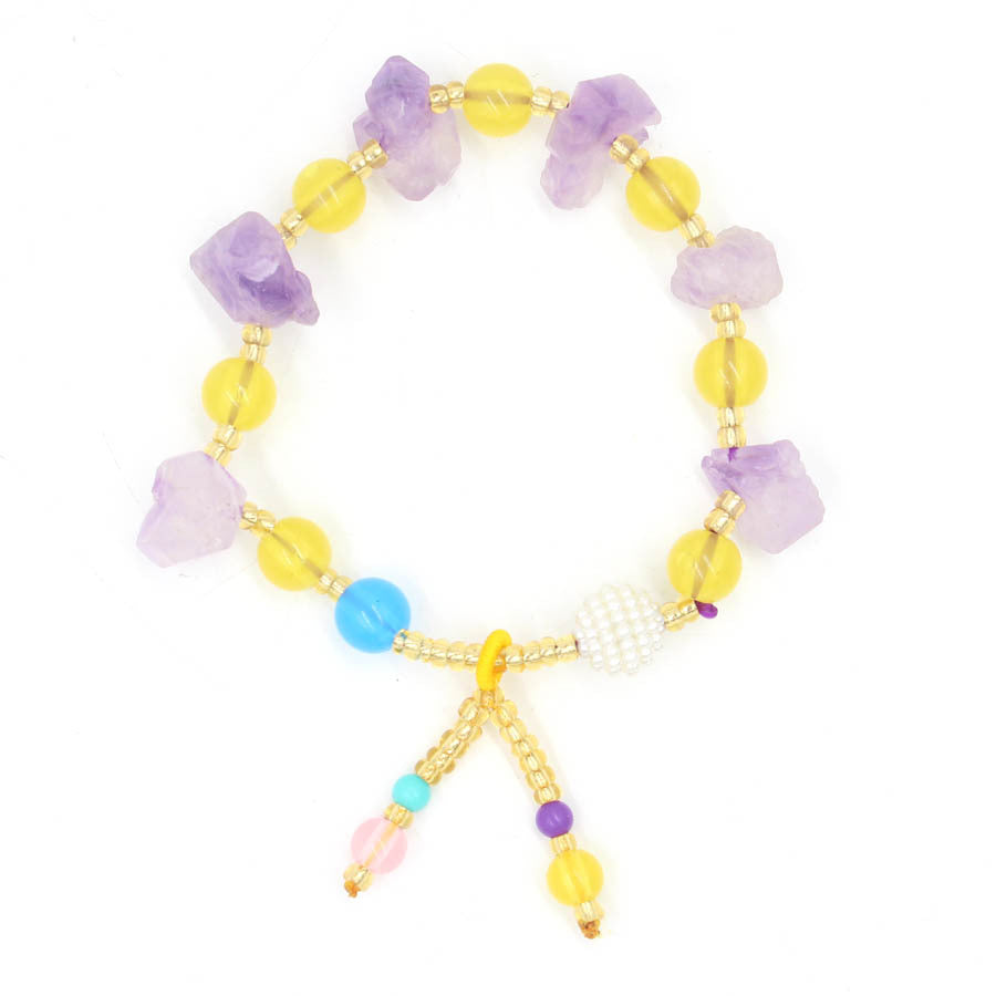 Original Stone Crystal Teeth Amethyst Bracelet Bracelet