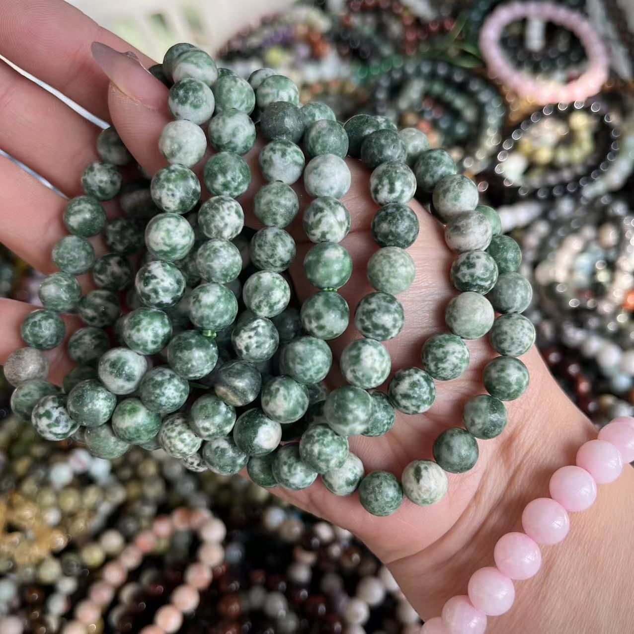 Natural crystal bracelet mixed material bracelet