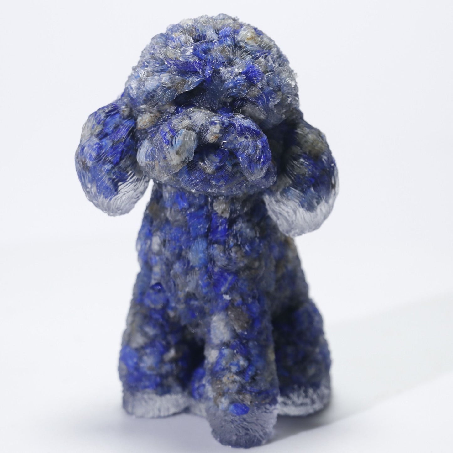 Natural Crystal Stone Teddy Ornament Crystal Teddy Poodle Ornament
