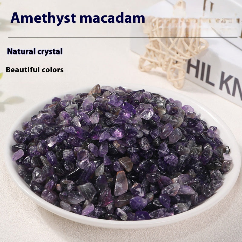 Natural amethyst crushed stone demagnetization creative ornament