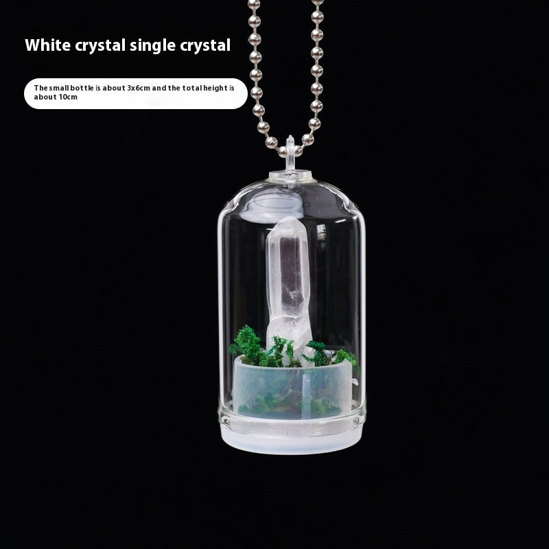 Natural crystal raw stone mineral standard bottle ornament, crystal mineral specimen wish bottle