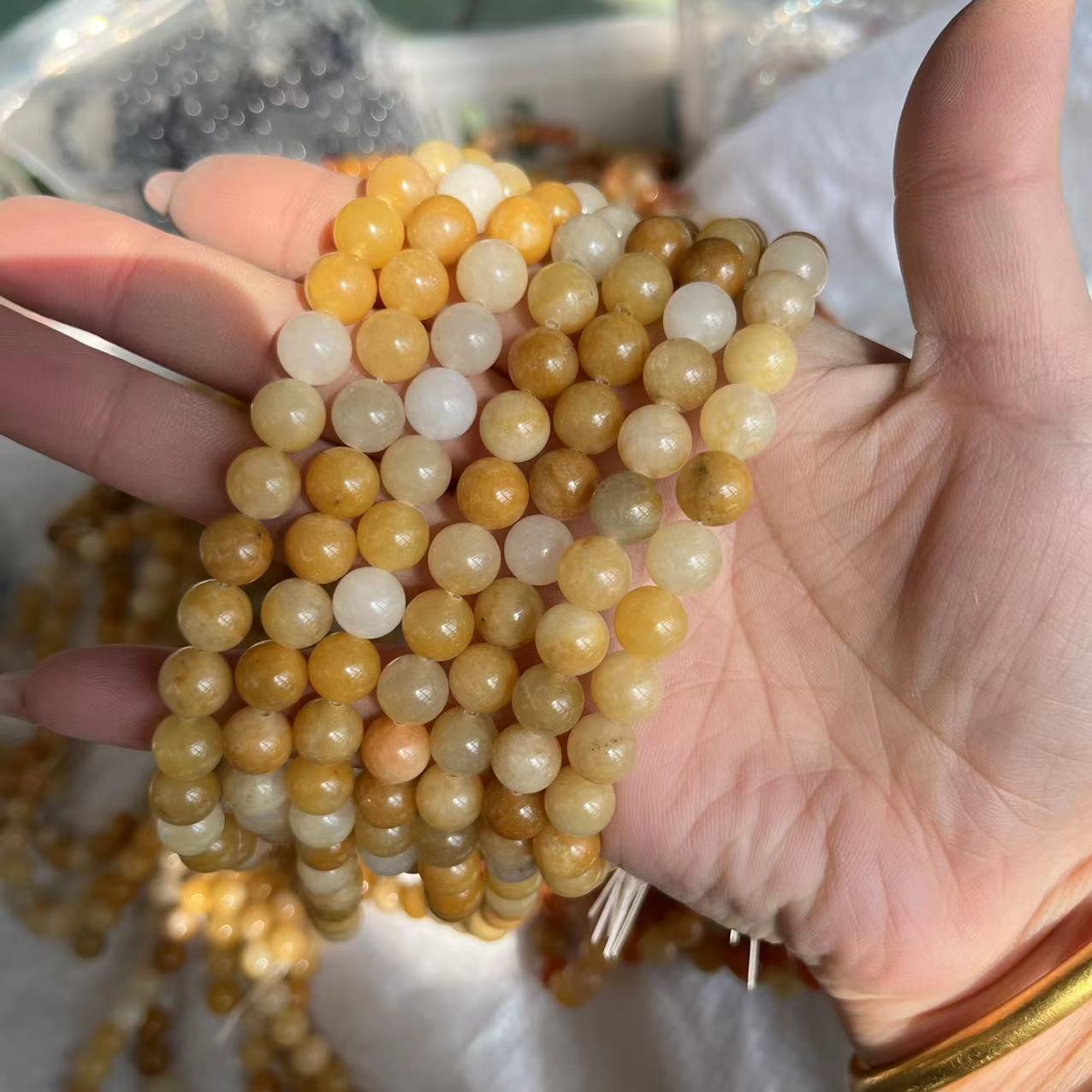 Natural crystal bracelet mixed material bracelet