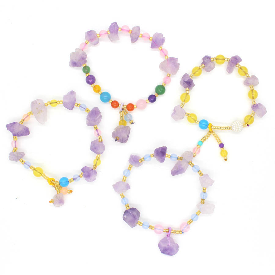 Original Stone Crystal Teeth Amethyst Bracelet Bracelet
