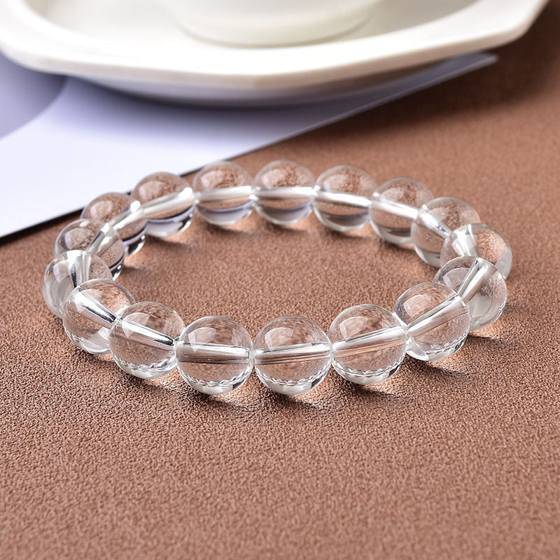 Natural Crystal Yellow Crystal Bracelet White Crystal Purple Crystal Obsidian Bracelet