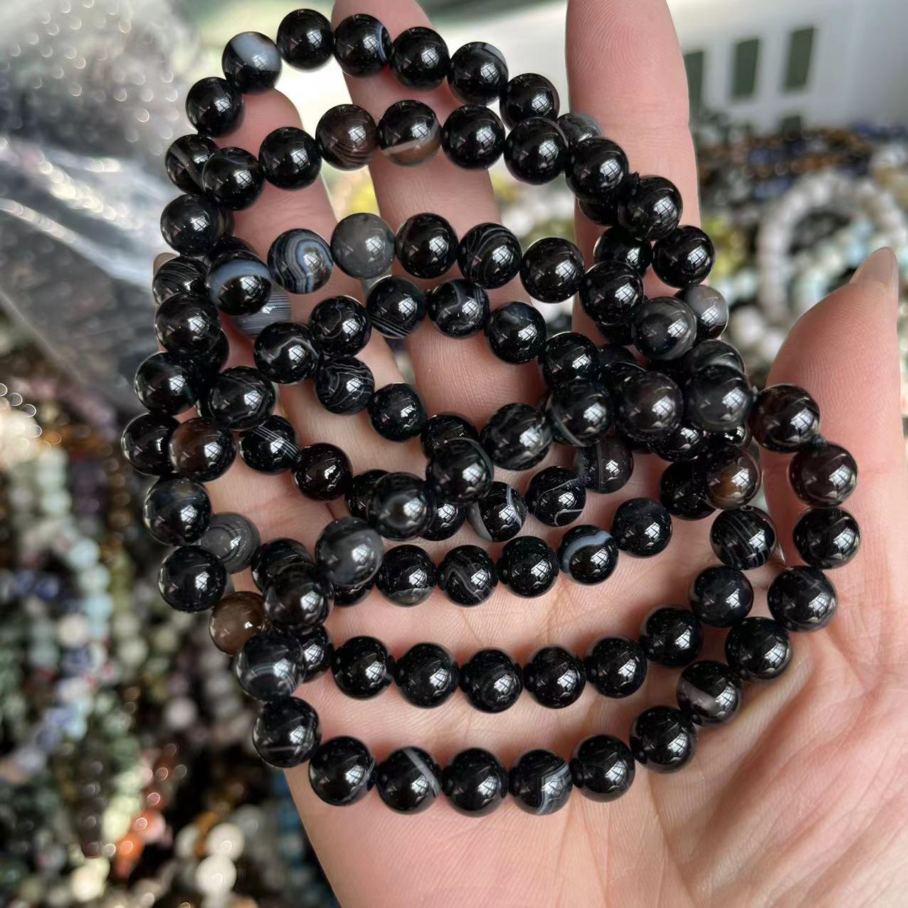 Natural crystal bracelet mixed material bracelet