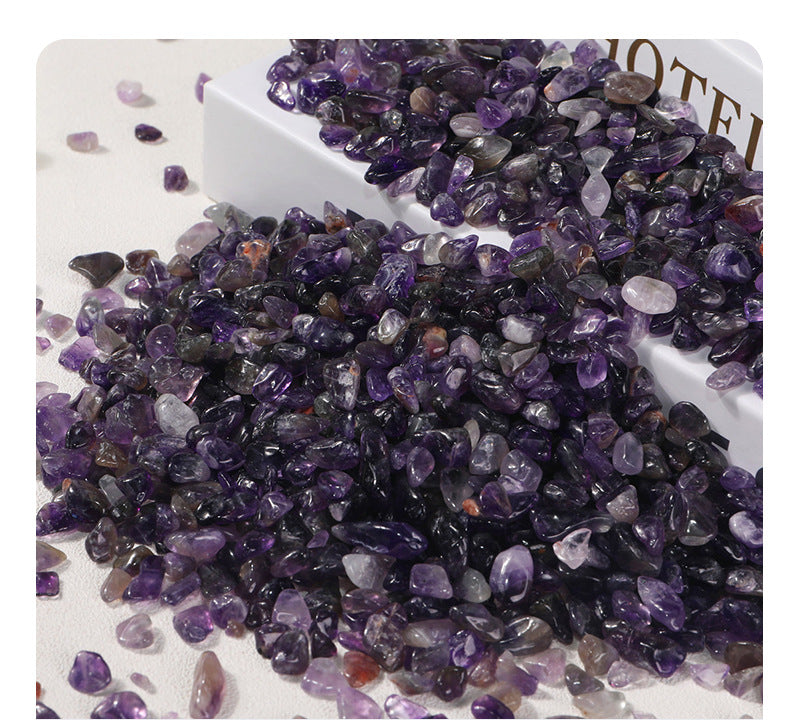 Natural amethyst crushed stone demagnetization creative ornament