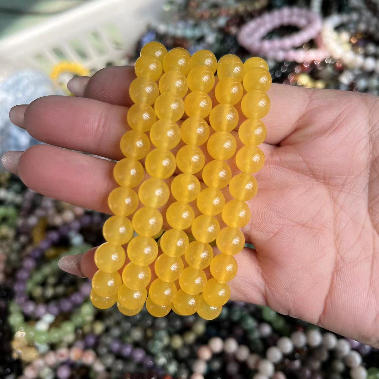 Natural crystal bracelet mixed material bracelet
