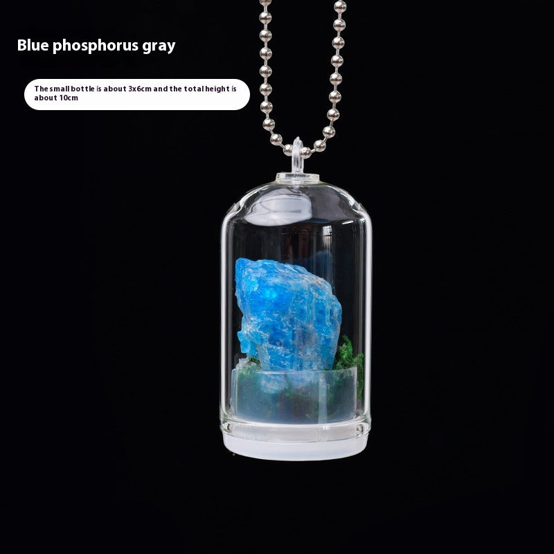 Natural crystal raw stone mineral standard bottle ornament, crystal mineral specimen wish bottle