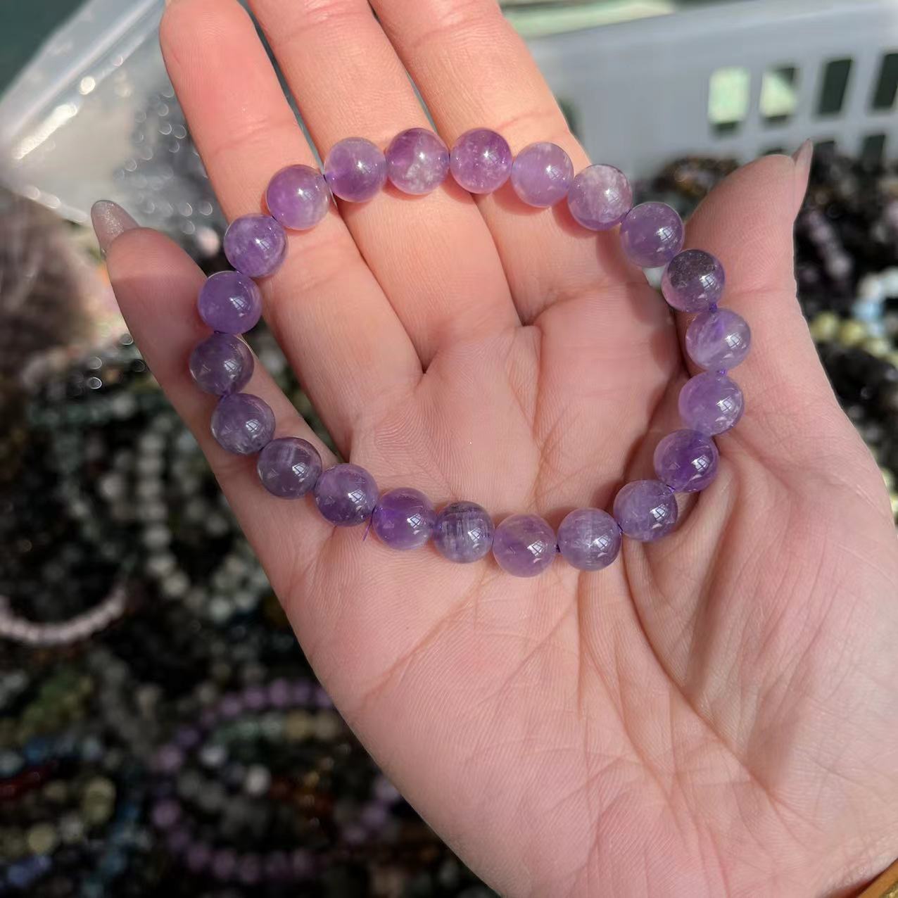 Natural crystal bracelet mixed material bracelet