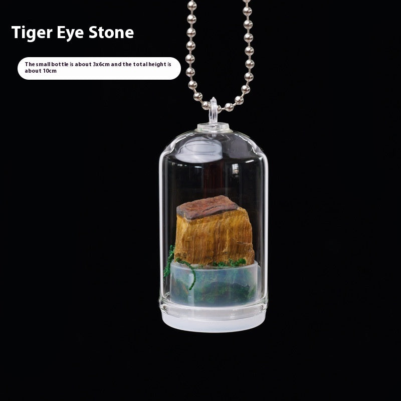 Natural crystal raw stone mineral standard bottle ornament, crystal mineral specimen wish bottle