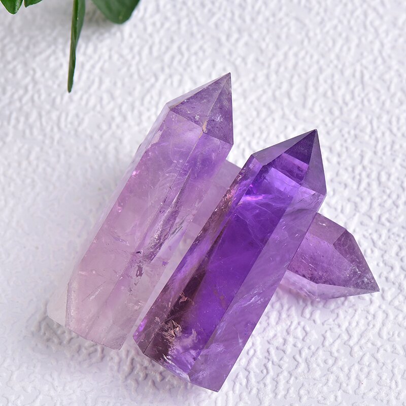 Natural Brazilian Amethyst Single Pointed Prism Amethyst