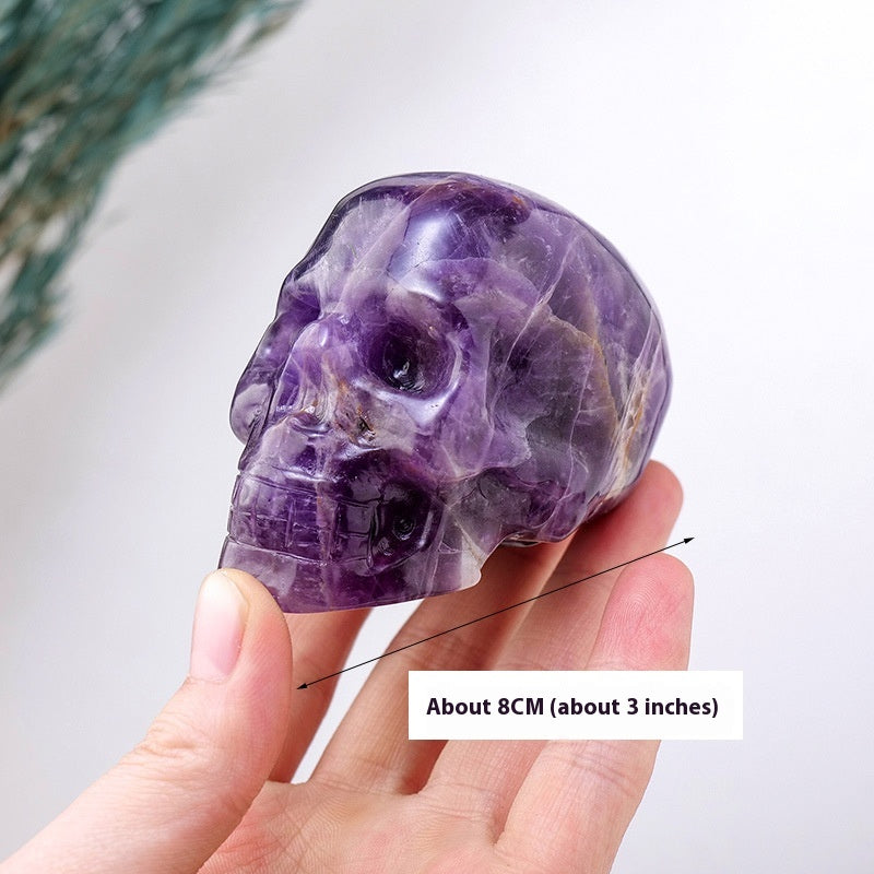 Natural Amethyst Skull Uruguayan Amethyst Crystal 3 inches