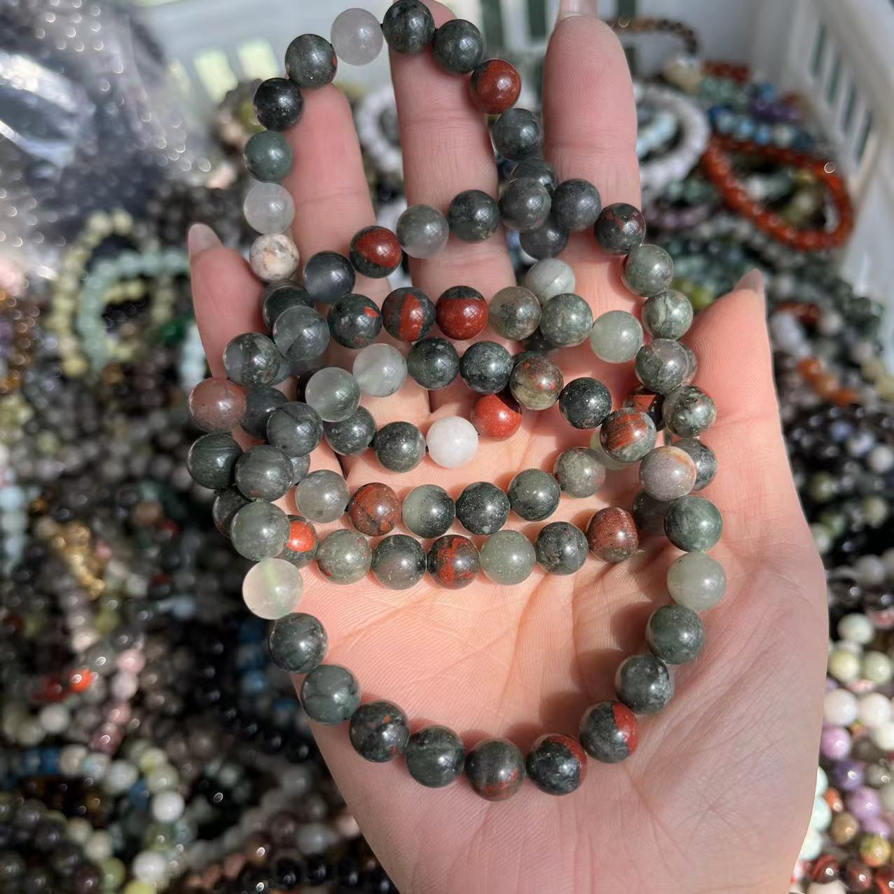 Natural crystal bracelet mixed material bracelet
