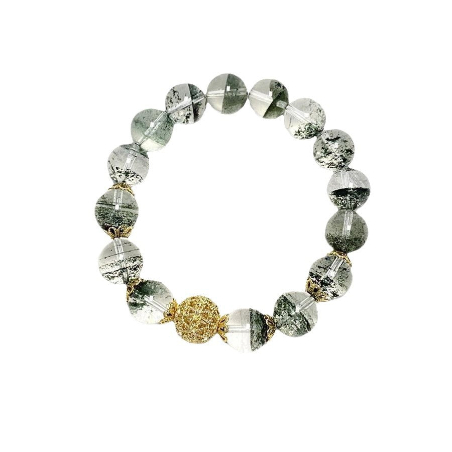 Natural crystal green ghost bracelet, simple and luxurious, versatile bracelet