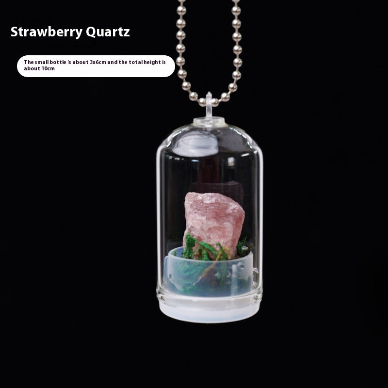 Natural crystal raw stone mineral standard bottle ornament, crystal mineral specimen wish bottle