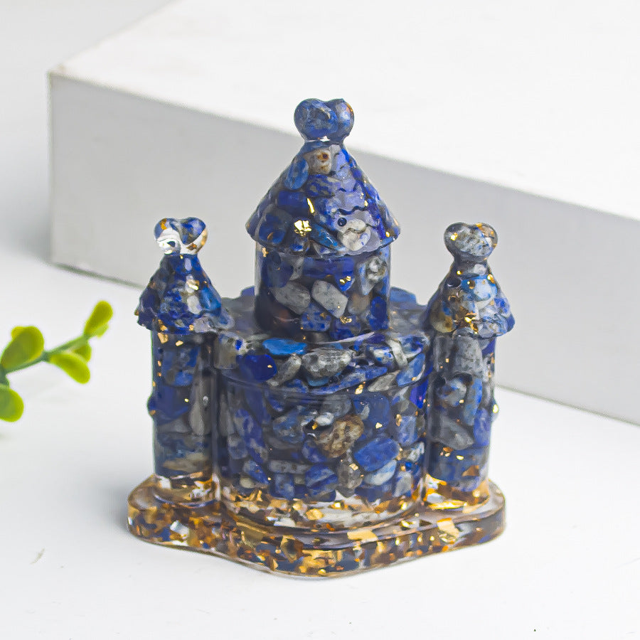 Creative Natural Crystal Crushed Stone Dropping Gel Crystal Fairy Tale Castle Ornament