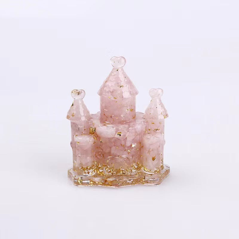 Creative Natural Crystal Crushed Stone Dropping Gel Crystal Fairy Tale Castle Ornament